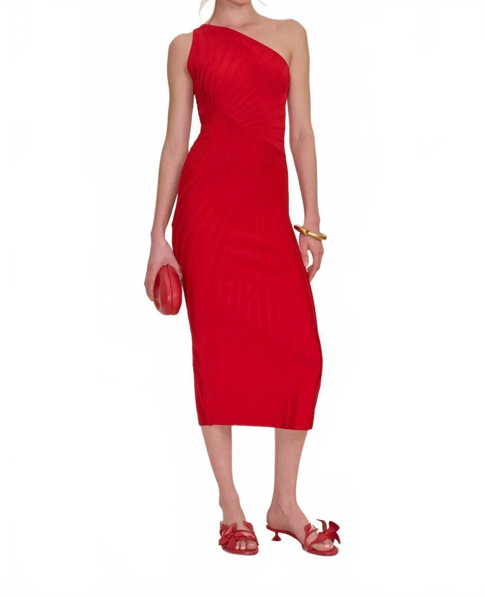 NEW CULT GAIA raith knit dress in red